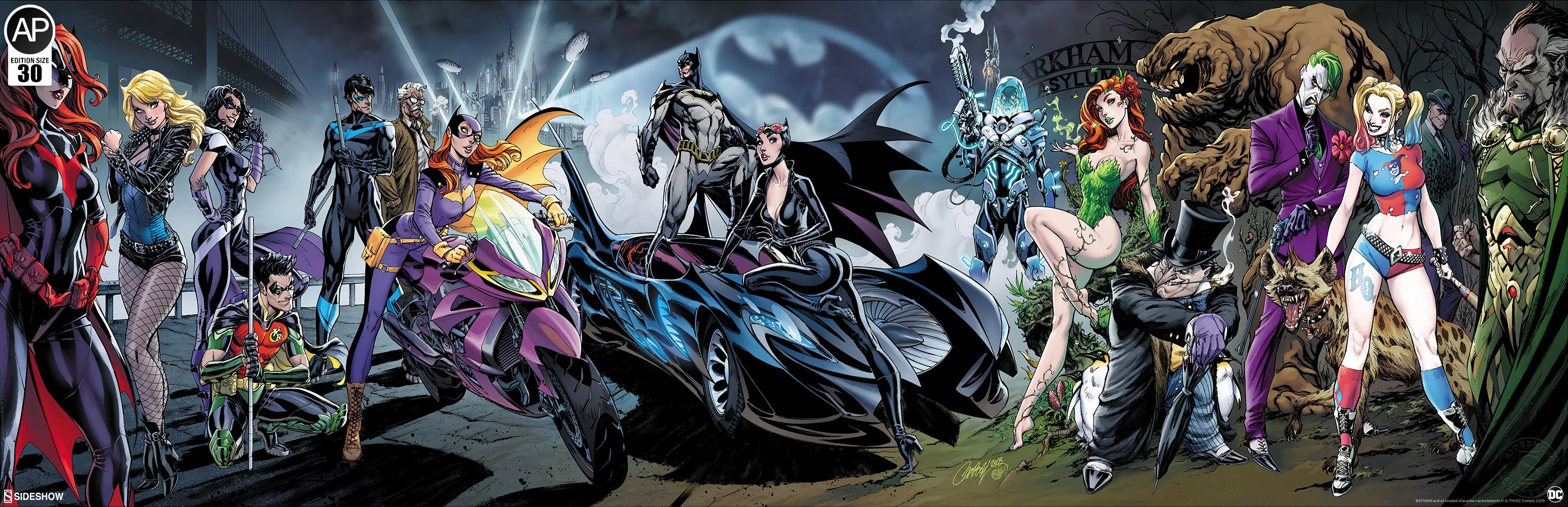 Batman #50 SIDESHOW Fine Art Giclée AP Print (38 x 15) - Image 2