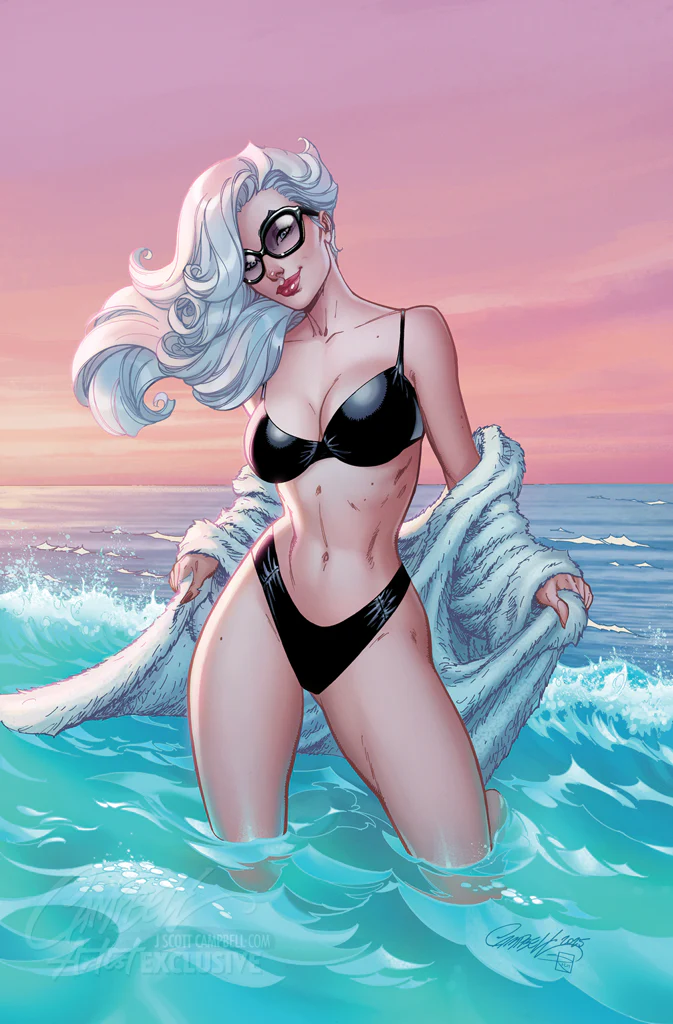 Marvel Swimsuit Special: FFR #1 [vB] JSC Artist EXCLUSIVE **VIRGIN** "Black Cat" (2025)