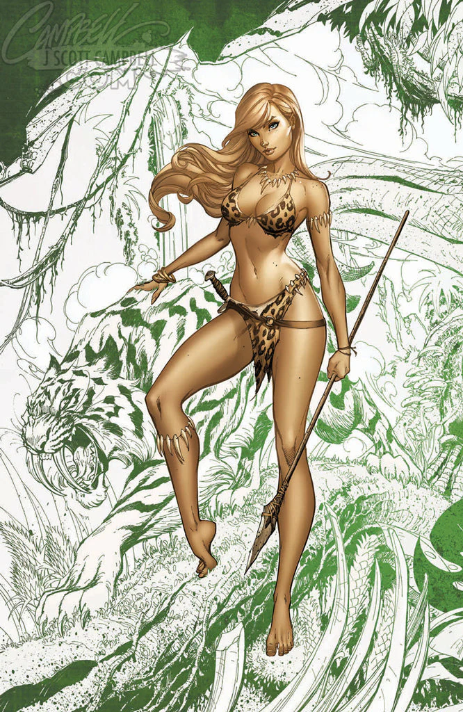Uncanny X-Men #12 [E] J. Scott Campbell EXCLUSIVE Cover E "Shanna, sketch" (2019)