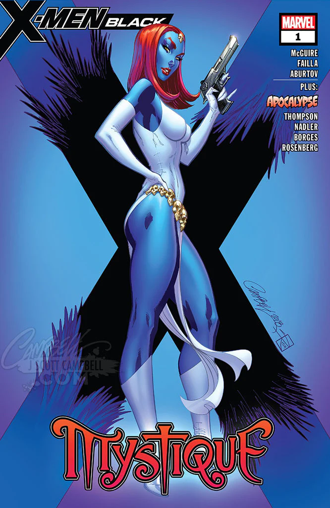 X-Men Black [C] Mystique #1 J. Scott Campbell Trade Dress (2018)